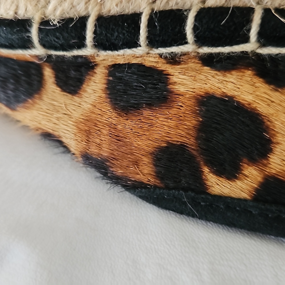 J.CREW Animal Print Hair Calf Espadrille Mule Size 7.5 - Picture 13 of 13